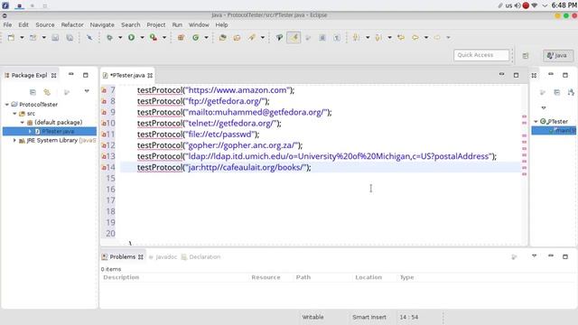84 JAVA Networking protocol tester смотреть онлайн
