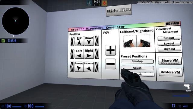 КАК ПОМЕНЯТЬ ПОЛОЖЕНИЕ РУК В :CS GO смотреть онлайн