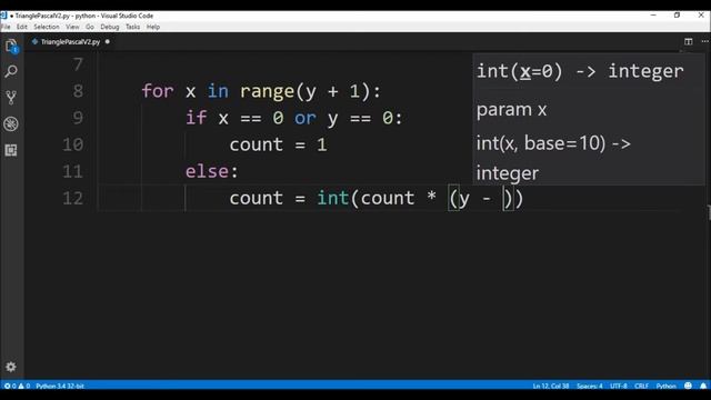 pascal's triangle v2 in python ? смотреть онлайн