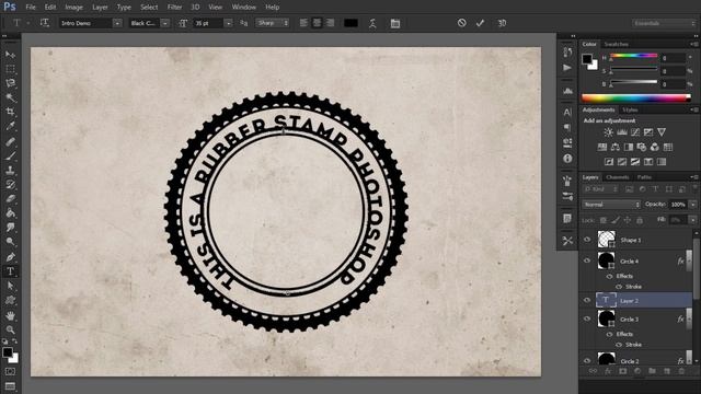 How to Create a Rubber Stamp Effect in Adobe Photoshop смотреть онлайн