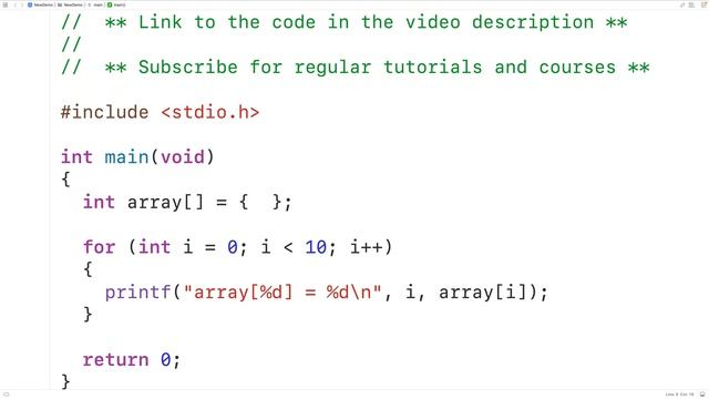 Designated Initializers For Arrays | C Programming Tutorial смотреть онлайн