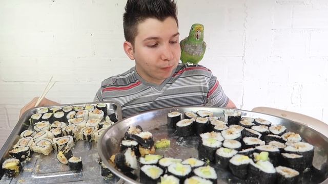 150 Sushi Roll Challenge • MUKBANG смотреть онлайн
