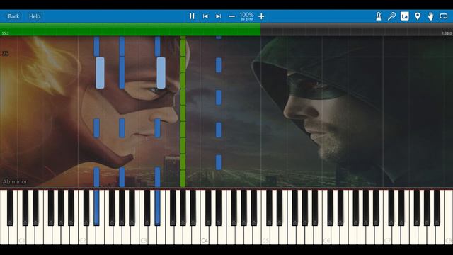 The Brave And The Bold - Flash Vs Arrow [Synthesia Piano Cover] смотреть онлайн