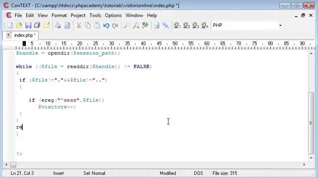 PHP Tutorials Count Visitors Currently Online Part 3 смотреть онлайн