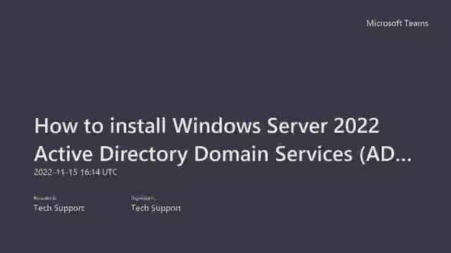 How To Install Windows Server 2022 Active Directory Domain Services (ADDS)?