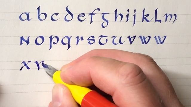 6-х Uncial Calligraphy. Latin and Cyrillic alphabet. Каллиграфия для начинающих. смотреть онлайн