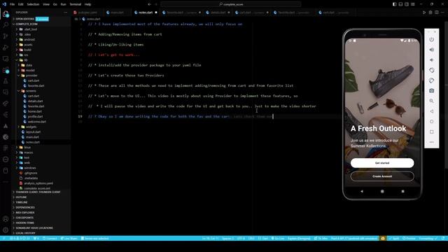 Flutter Ecommerce App Tutorial | Shop App Design | Provider State Management | Flutter Tutorial смотреть онлайн