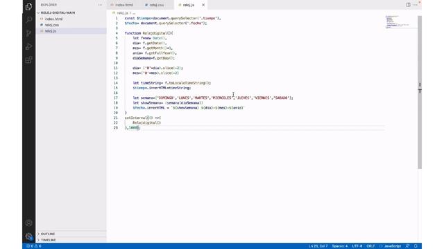 Como poner día, fecha y hora en tu #web con #html, #css y #javascript смотреть онлайн