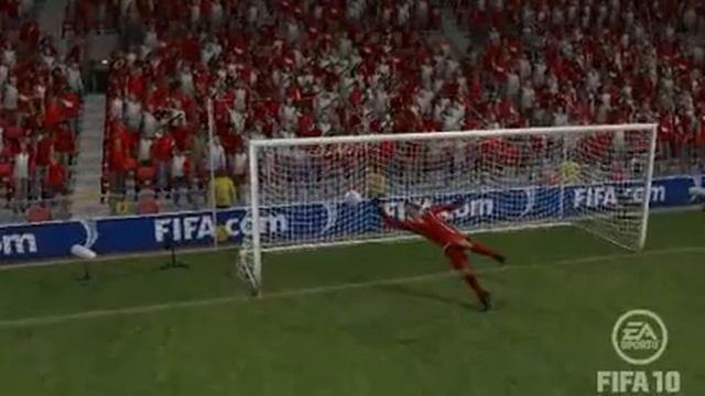 FIFA10 - Adam Rundle Ultimate Team free kick смотреть онлайн