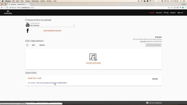 How to Upload MP3 to YouTube using Audioship (for Free) смотреть онлайн
