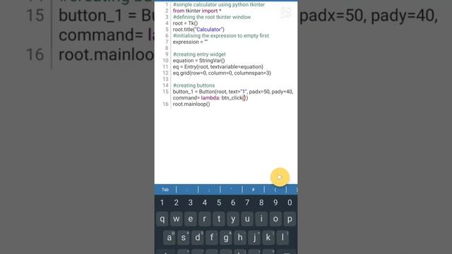 Simple calculator using Python tkinter module смотреть онлайн