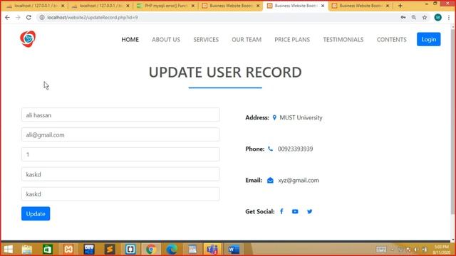 Lecture-15: How to Update data In Database using php смотреть онлайн