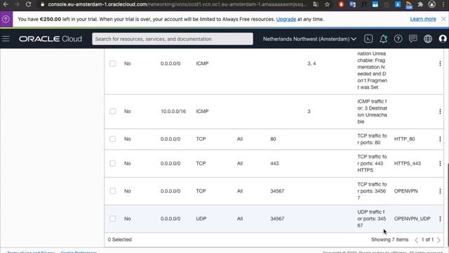2. Настройка Бесплатных FREE Oracle VPS. ЧАСТЬ 2 (oracle Security List/iptables)