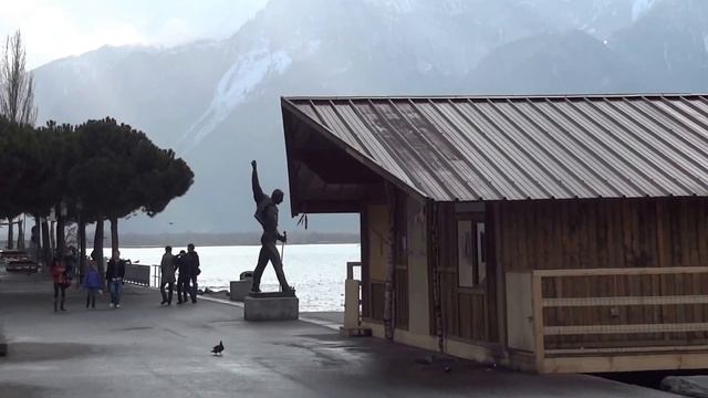 Montreux, Switzerland. Панорама Монтрё и Женевского озера, Швейцария . смотреть онлайн