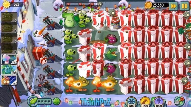 PvZ 2 "Reflourished" #12: Holiday Mashup Completed (without lawn mower) смотреть онлайн