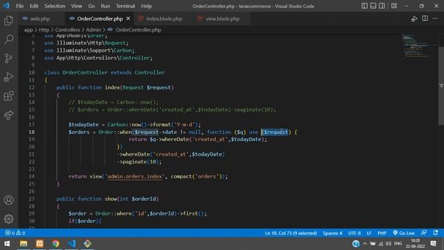 Laravel 9 Ecom - Part 45: Filter order in Admin Panel | Filter order by date & status | Admin Order смотреть онлайн