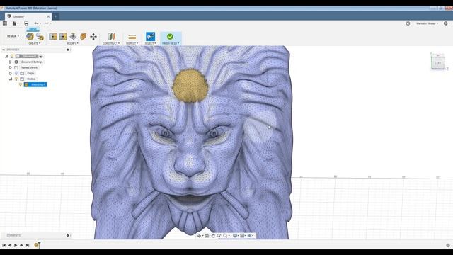 AUTODESK FUSION 360   Интрументы для работы с Mesh объектами