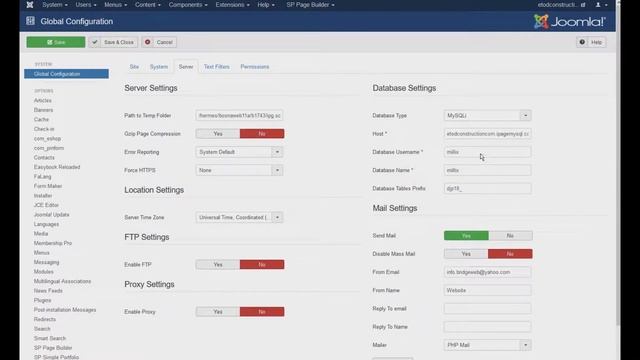 How to find Database User name , Data base name in joomla admin смотреть онлайн