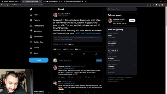 Hogwarts Legacy Main Voice Actor TRASHES J.K. Rowling смотреть онлайн