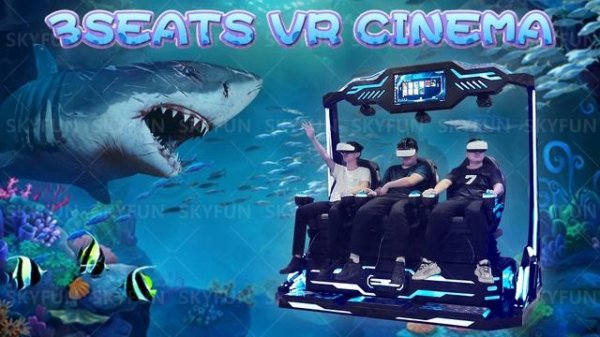 3Seats VR cinemas with various adventure, interactive and educational films.