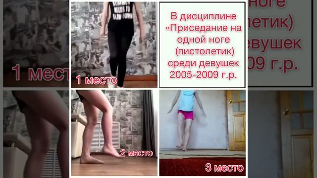 Приседание на одной ноге(пистолетик) Среди девушек 2005 -2009 г.р смотреть онлайн