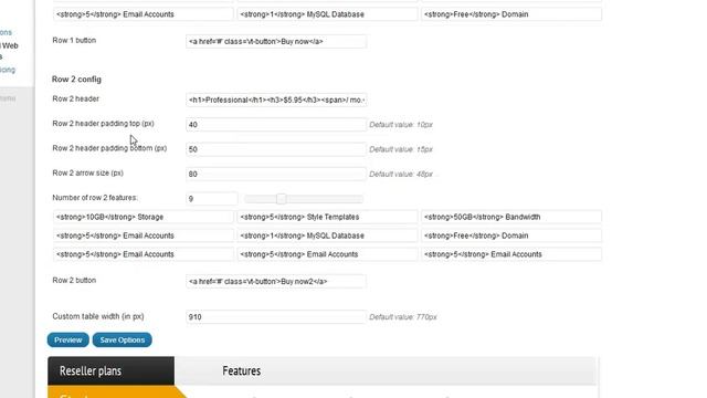 CSS3 Vertical Web Pricing Tables For WordPress: Admin panel смотреть онлайн
