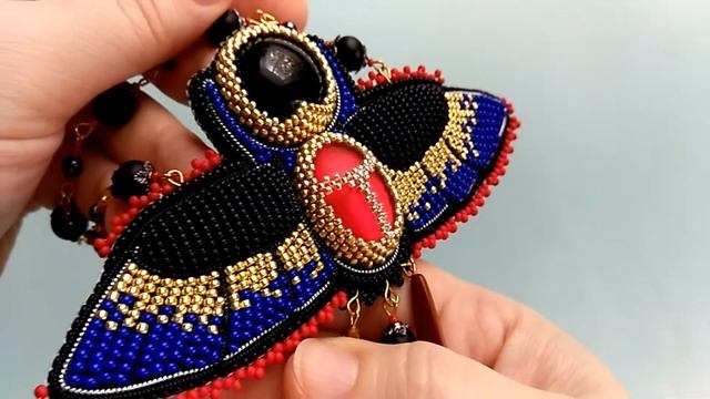 Кулон из бисера "Египетская сила". Обзор кулона в египетском стиле. смотреть онлайн