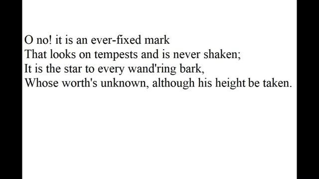 Sonnet 116 - William Shakespeare смотреть онлайн
