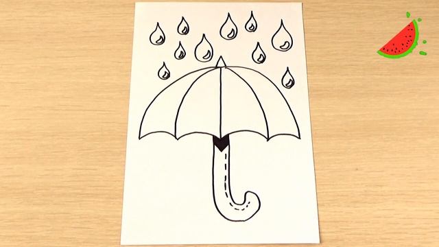 Как нарисовать ЗОНТ / Раскраски для детей смотреть онлайн