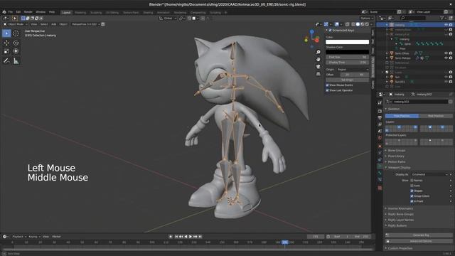 27. Estudo De Caso - Formas Orgânicas - Rigging Com O Rigify (Sonic, Blender 2.9)
