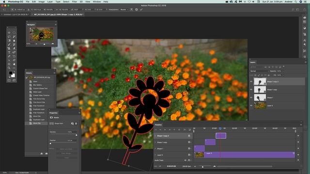 Create animations using custom shapes in Photoshop tutorial (animated gif) смотреть онлайн