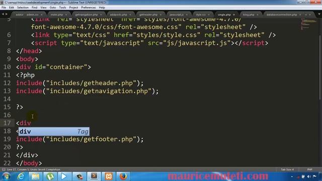 PHP Web Development How To Make A Website Tutorial 42 Populating Single Page Sql Select смотреть онлайн