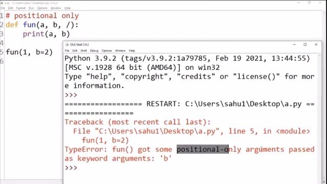Positional-only & Keyword-only Parameters || Python [ Hindi ] смотреть онлайн