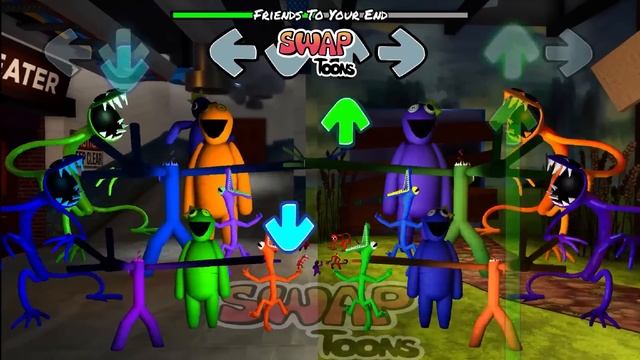 Rainbow Friends ALL Blue, Green, Orange, Purple VS ALL Red but | Friday Night Funkin Mod Roblox смотреть онлайн