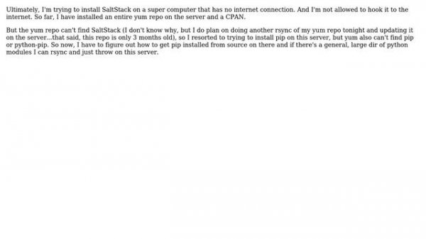 How to install pip and other specific python modules onto a CentOS server that is air-gapped...