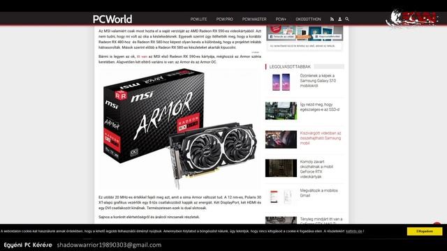 MSI RX 590 Armor Videokártya Ajánló !! смотреть онлайн