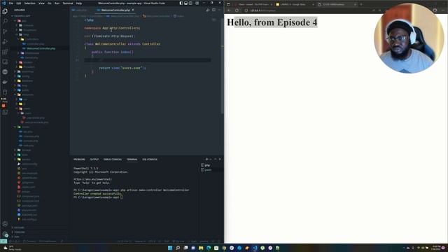 4 - Laravel Blade and Returning View from a Controller смотреть онлайн