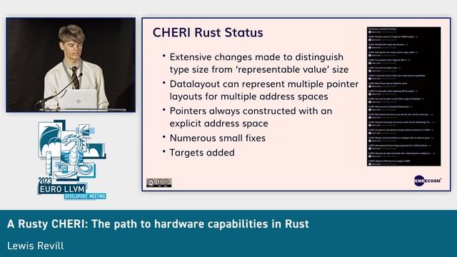 2023 EuroLLVM - A Rusty CHERI: The path to hardware capabilities in Rust смотреть онлайн