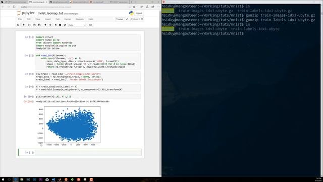 Unsupervised Machine Learning MNIST Handwritten Digits with Isomap смотреть онлайн