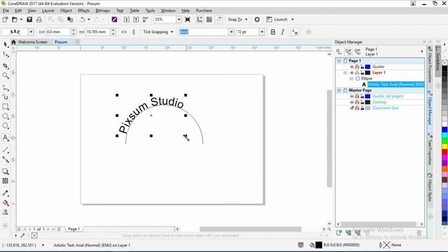How to Curve Text Easy Tips In CorelDraw смотреть онлайн