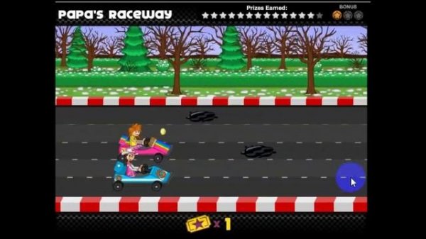 Papa's Donuteria - Foodini's Mini-Games - Papa's Raceway - Bronze, Silver & Gold Prize!