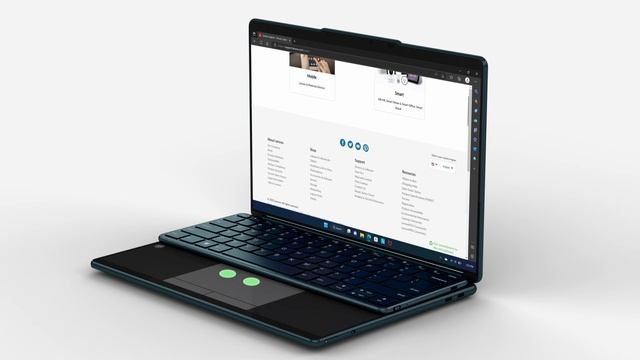 Activate the virtual touchpad or widget bar using Lenovo Yoga Book 9i (2023) Bluetooth keyboard смотреть онлайн