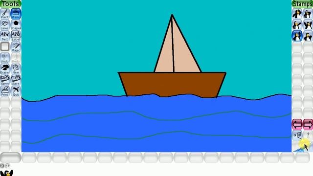 Sea Scenery In Tux Paint Tutorial ( Grade 3 Project 2 )  CBSE Syllabus Computer Lesson
