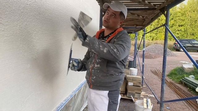 Как нанести декоративную штукатурку шубу, на фасад дома