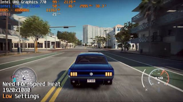 Intel UHD Graphics 770 / Need For Speed Heat / Gameplay (i5-12500)