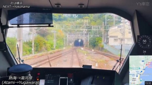 ハイレゾ録音【マップ・速度計・前面展望】特急サフィール踊り子2号★伊豆急下田→東京★4K/60fps