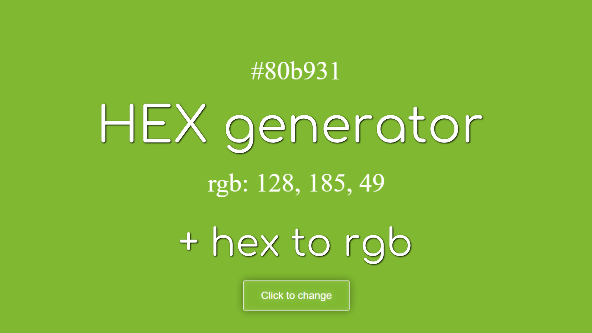 Генератор рандомных HEX цветов | Random HEX color generator | html css javascript смотреть онлайн