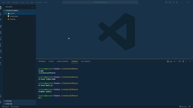 Some Three JS beginner setup in VS Code смотреть онлайн