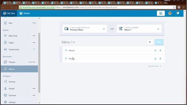 Add Menu Items and Pages in WordPress.com смотреть онлайн