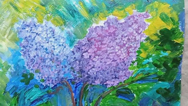 Рисую сирень | Расслабляющее видео для вашего вдохновения смотреть онлайн